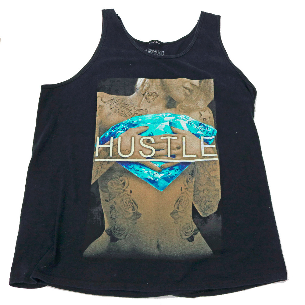 Hard Ten Hustle Black Tank Top Muscle Shirt